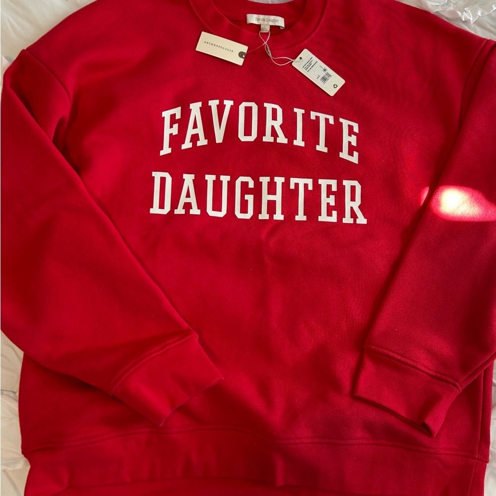 Anthropologie Vibrant Red Crew Neck Sweater